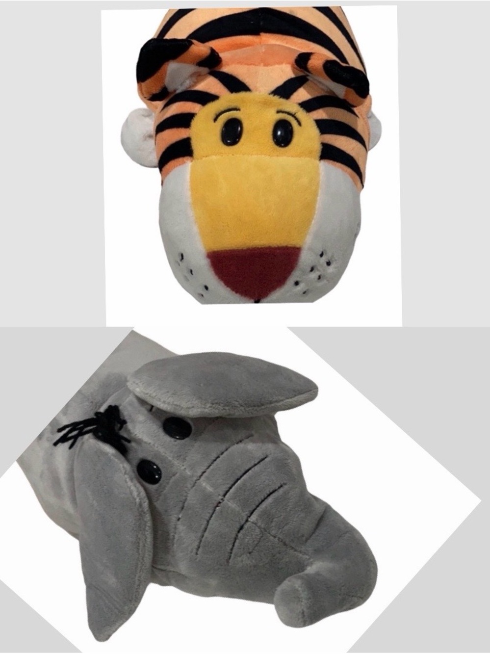 FlipAZoo   Emma Elephant & Theodore Tiger 
Two in One Plush Toy
Reversible 
18”